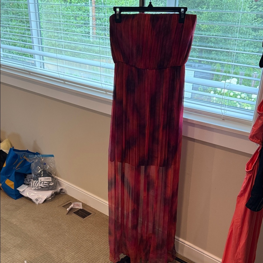 Alice + Olivia Rich Red and Burgundy Dress